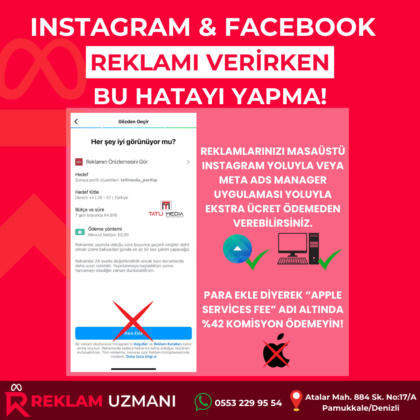 Instagram Üzerinden Reklam Verirken Para Ekle (Apple services fee) Hatası ve Çözümü