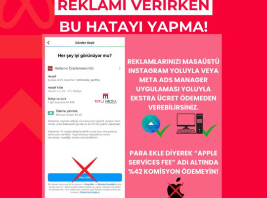 Instagram Üzerinden Reklam Verirken Para Ekle (Apple services fee) Hatası ve Çözümü